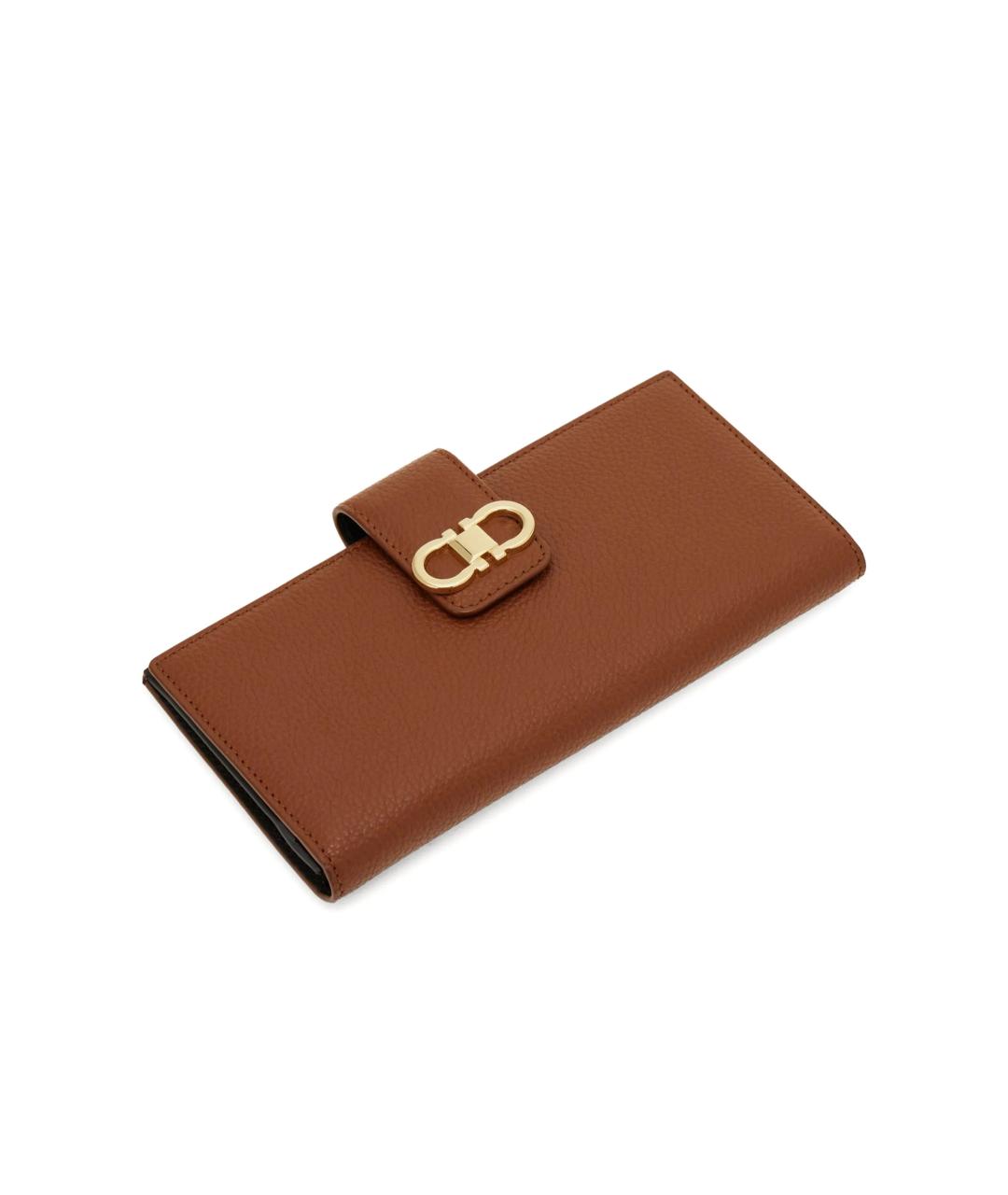 FERRAGAMO Коричневый кожаный кошелек, фото 2