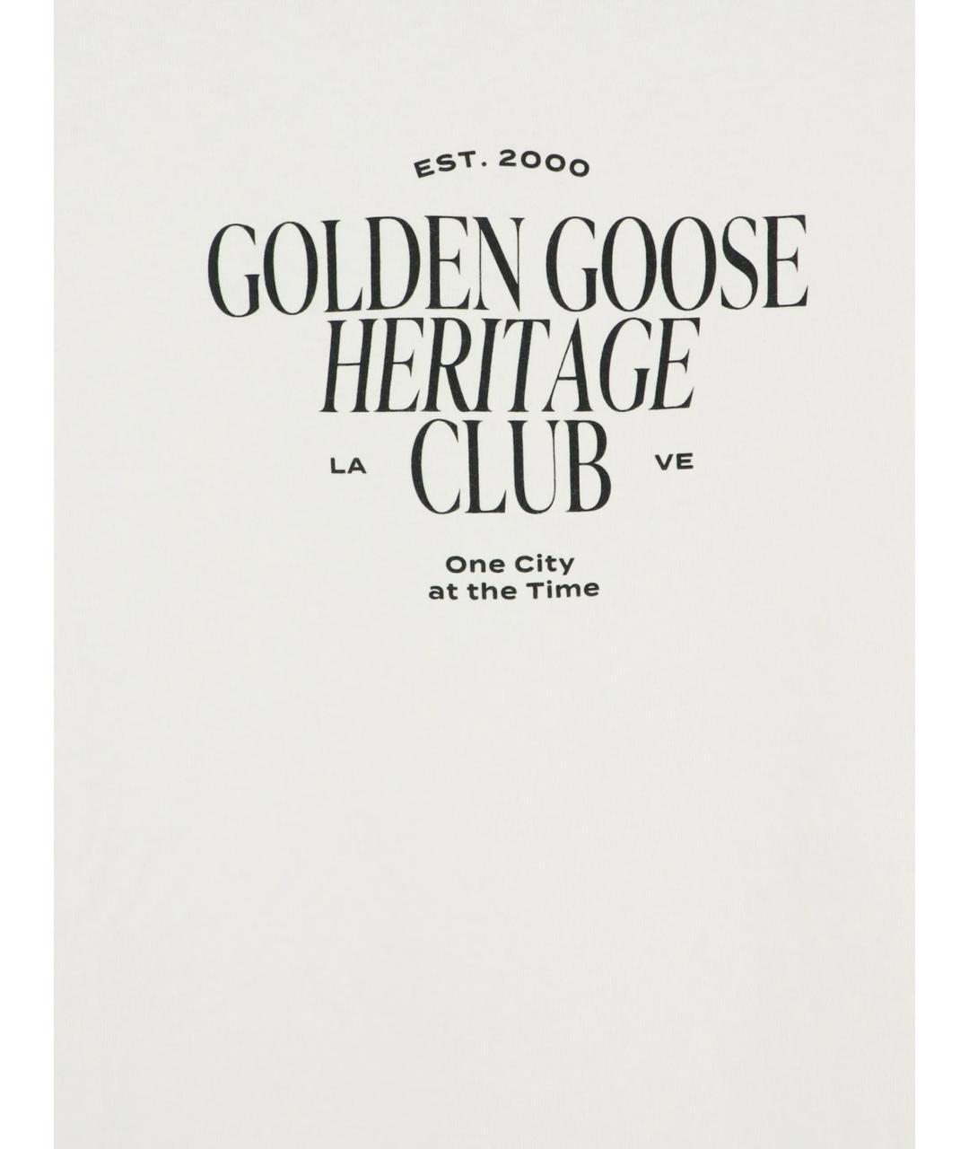GOLDEN GOOSE Белая хлопковая футболка, фото 2