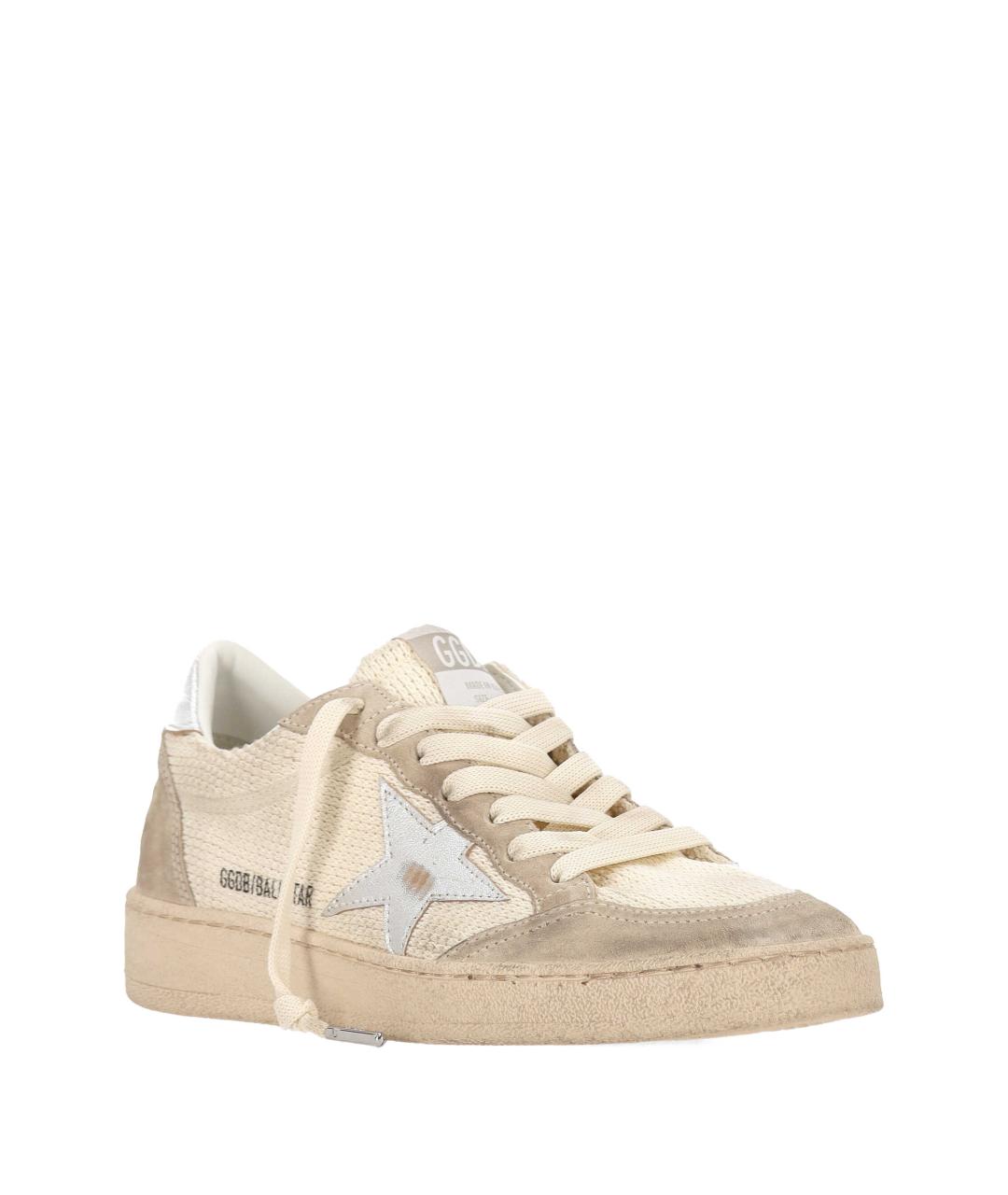 GOLDEN GOOSE Бежевые кожаные кеды, фото 2