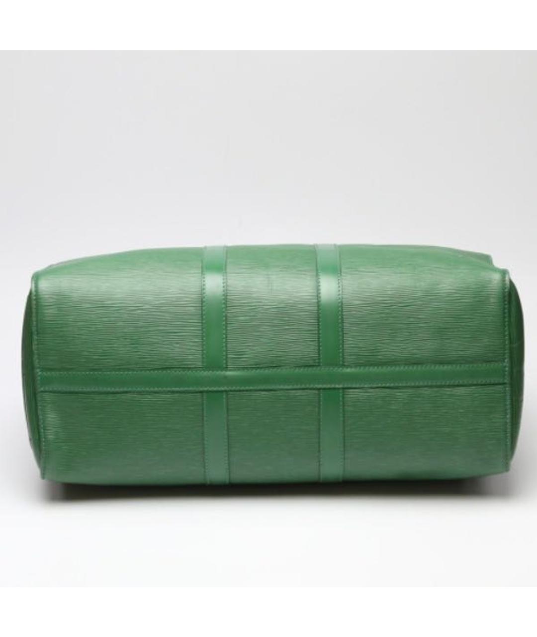 LOUIS VUITTON PRE-OWNED Зеленая кожаная дорожная/спортивная сумка, фото 4