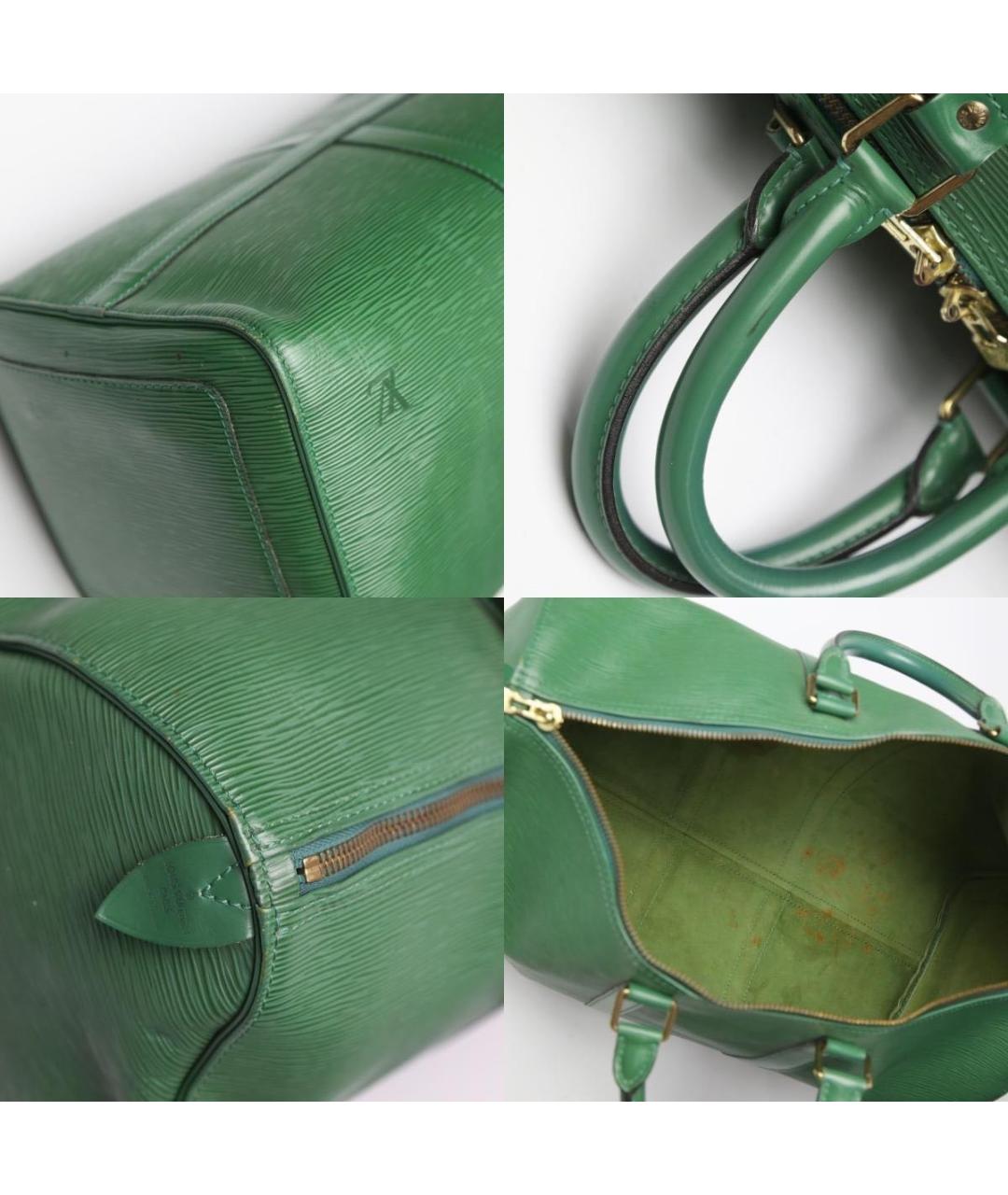 LOUIS VUITTON PRE-OWNED Зеленая кожаная дорожная/спортивная сумка, фото 8