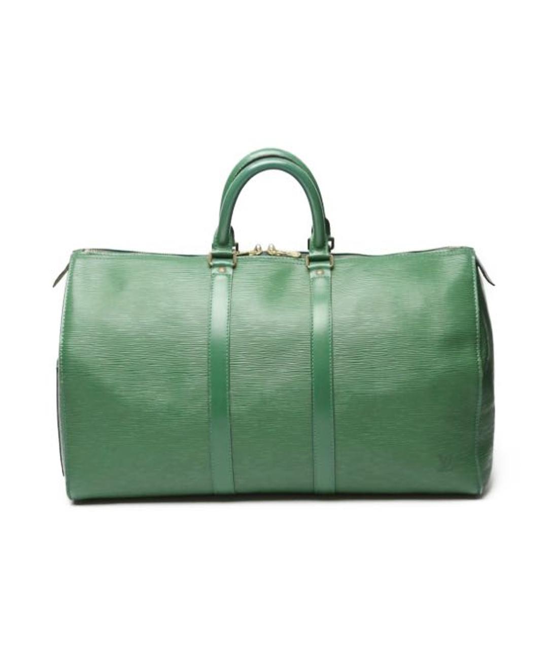 LOUIS VUITTON PRE-OWNED Зеленая кожаная дорожная/спортивная сумка, фото 1