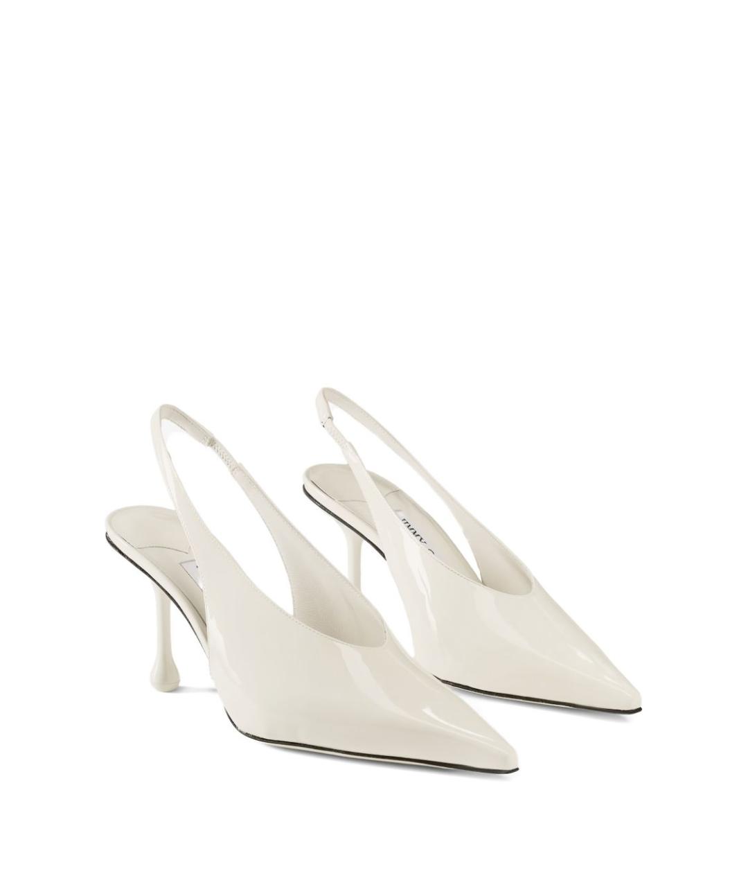 JIMMY CHOO Белые кожаные туфли, фото 2