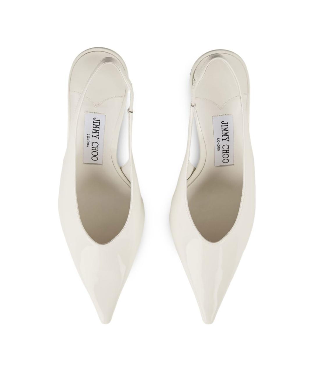 JIMMY CHOO Белые кожаные туфли, фото 5