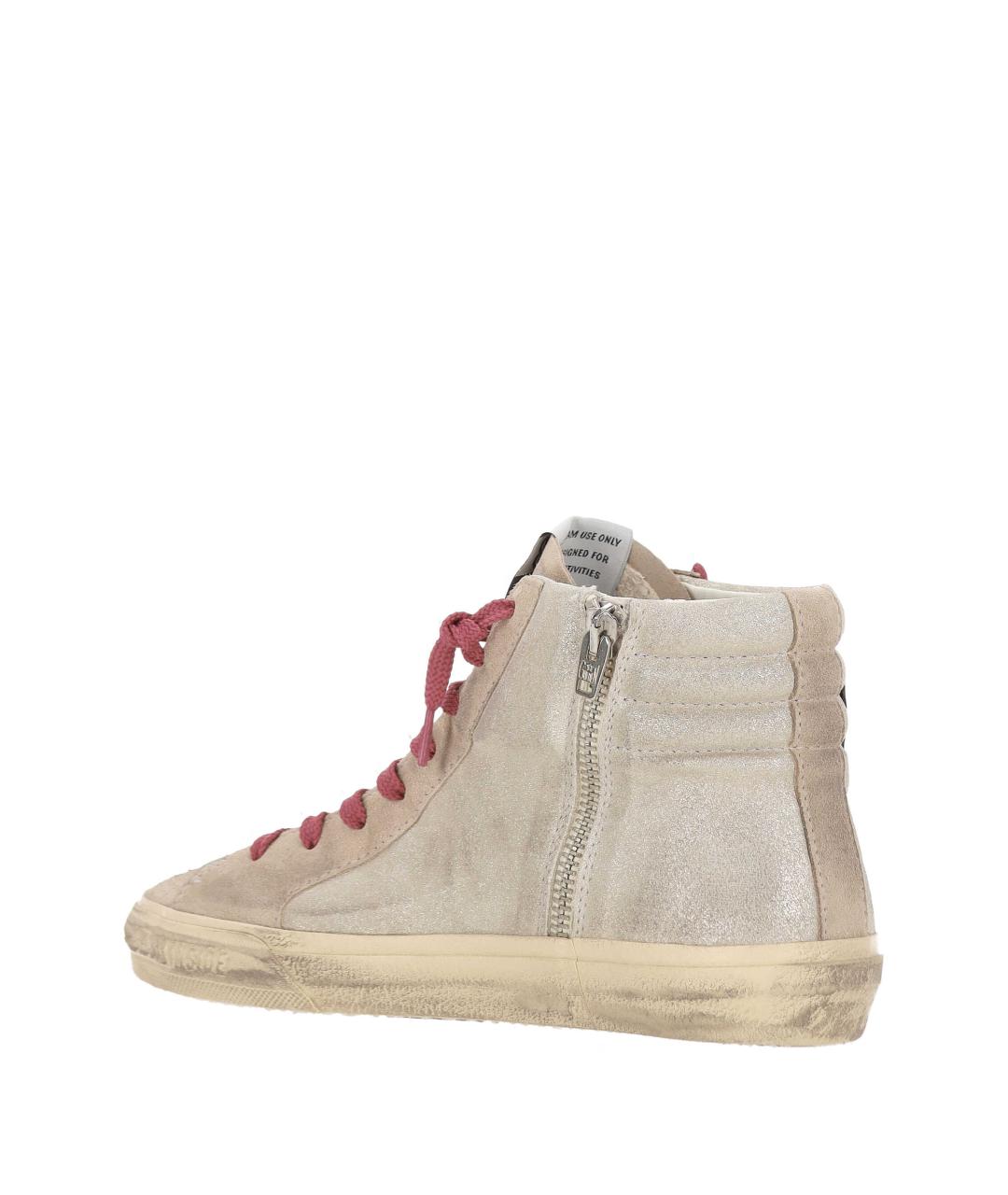 GOLDEN GOOSE Бежевые кожаные кеды, фото 3