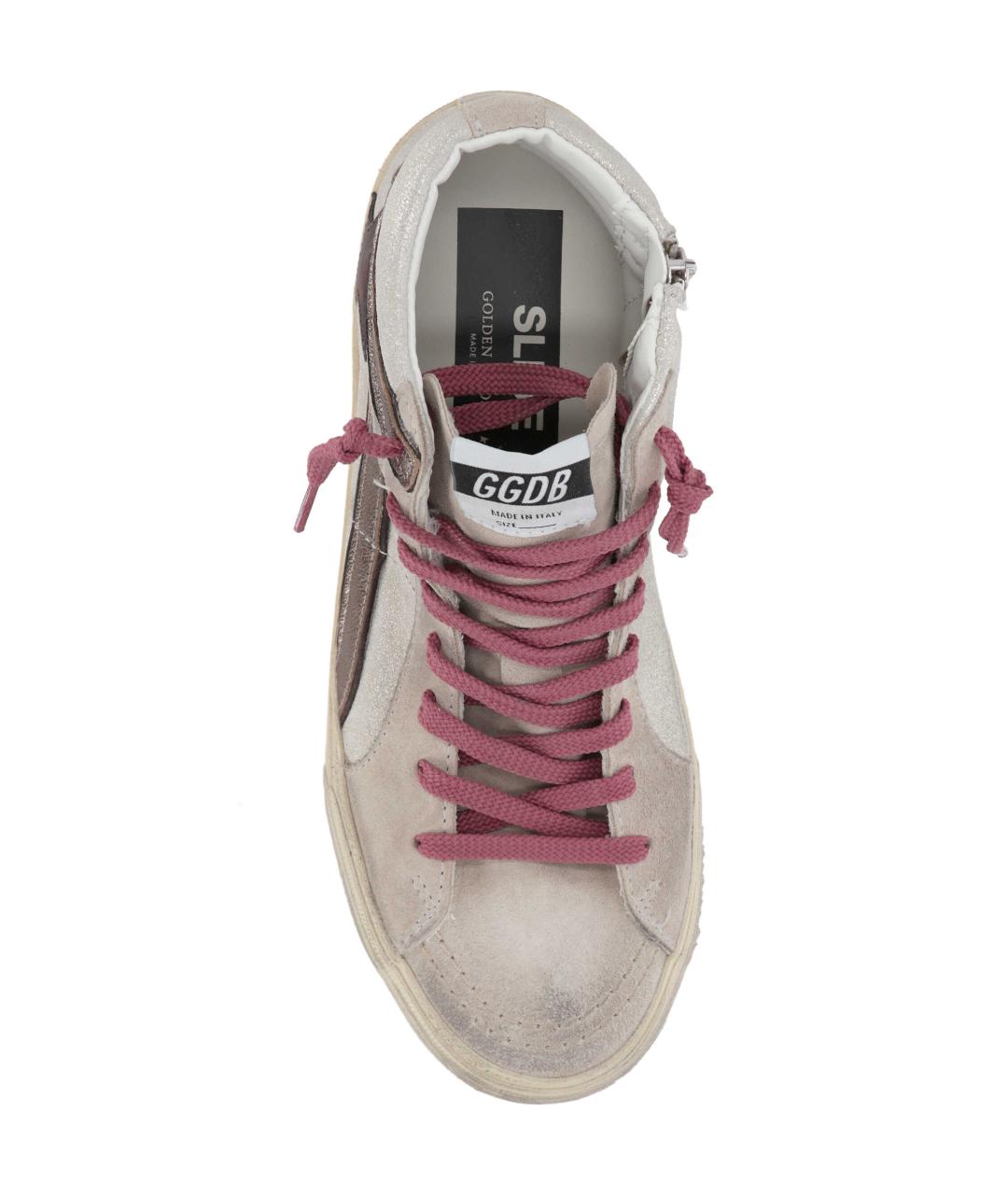 GOLDEN GOOSE Бежевые кожаные кеды, фото 4