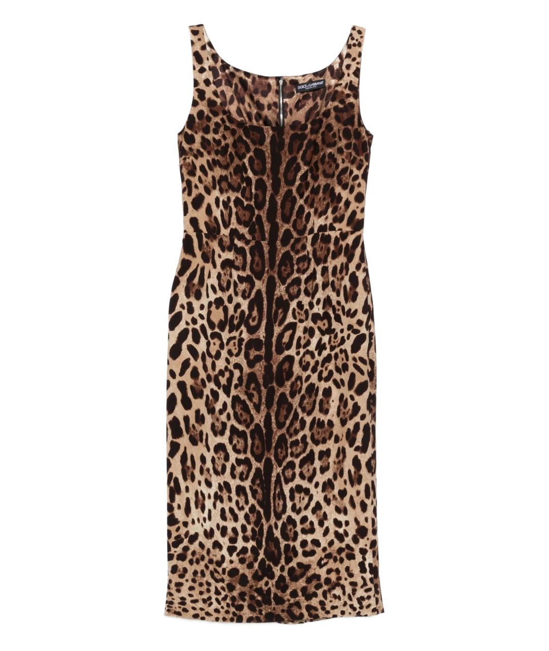 DOLCE&GABBANA Мульти шелковое платье, фото 1