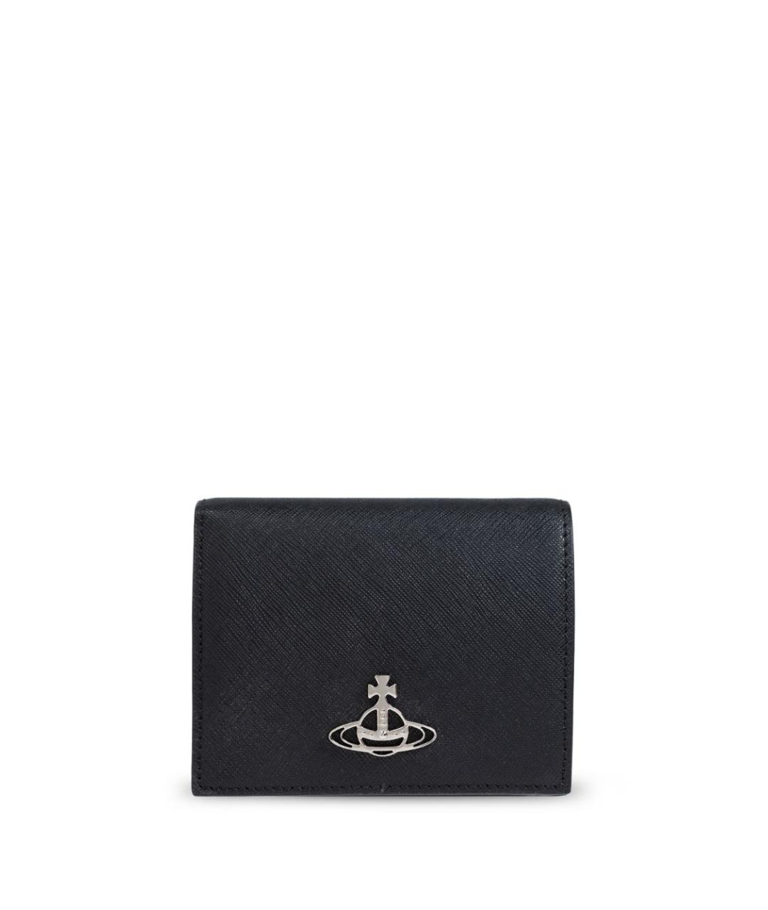 VIVIENNE WESTWOOD Черный кожаный кошелек, фото 1