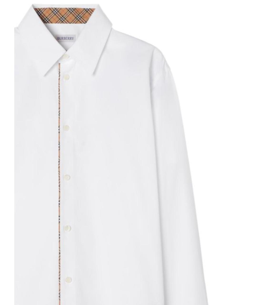 BURBERRY Белая хлопковая классическая рубашка, фото 2
