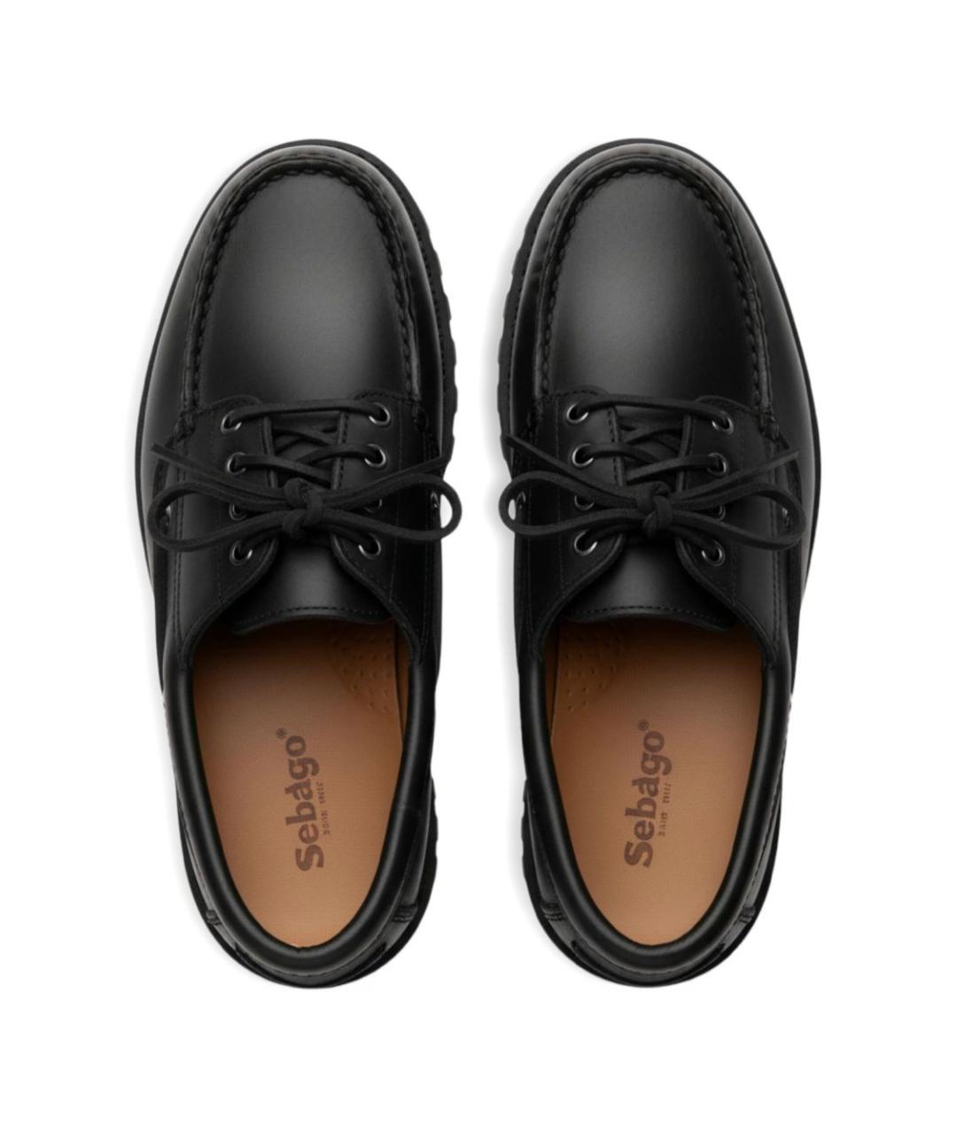 SEBAGO Черные кожаные низкие ботинки, фото 3