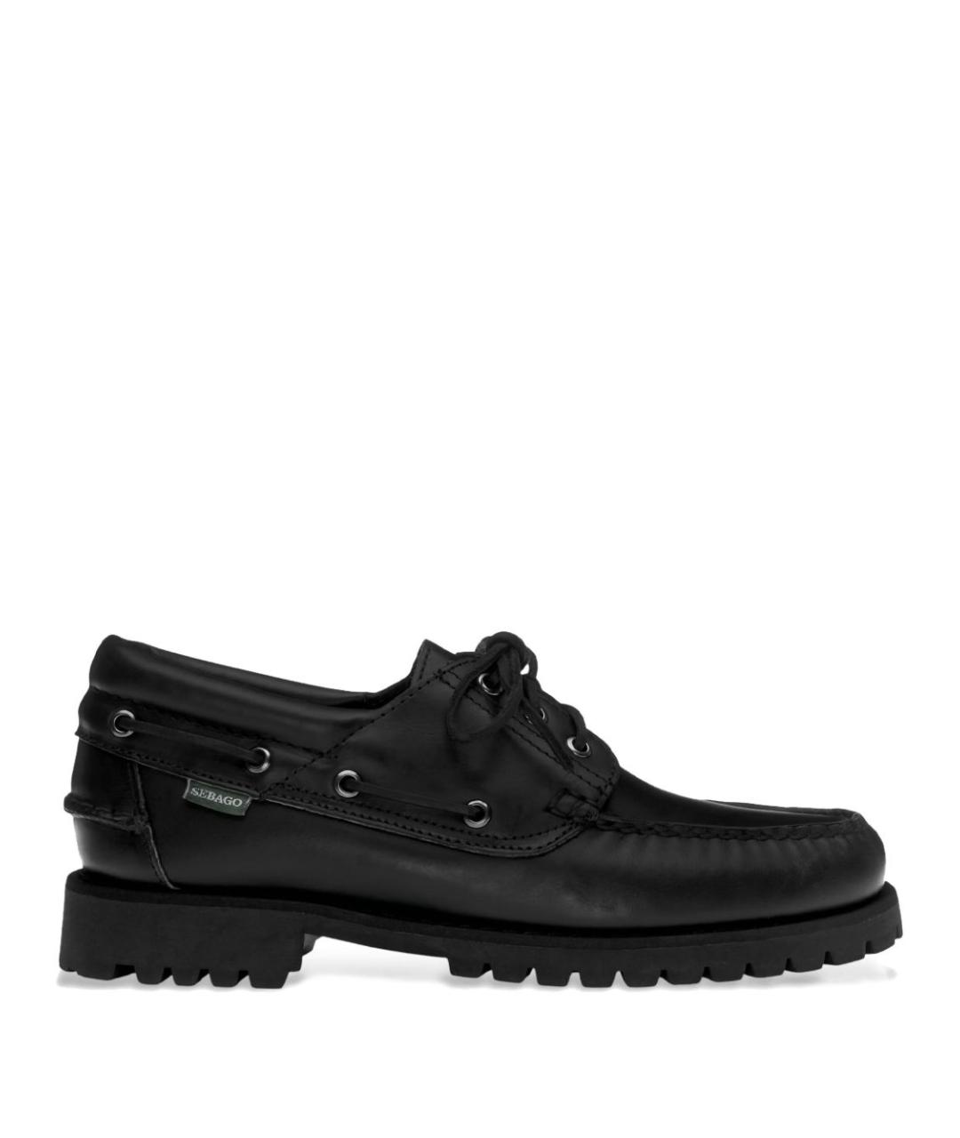 SEBAGO Черные кожаные низкие ботинки, фото 1