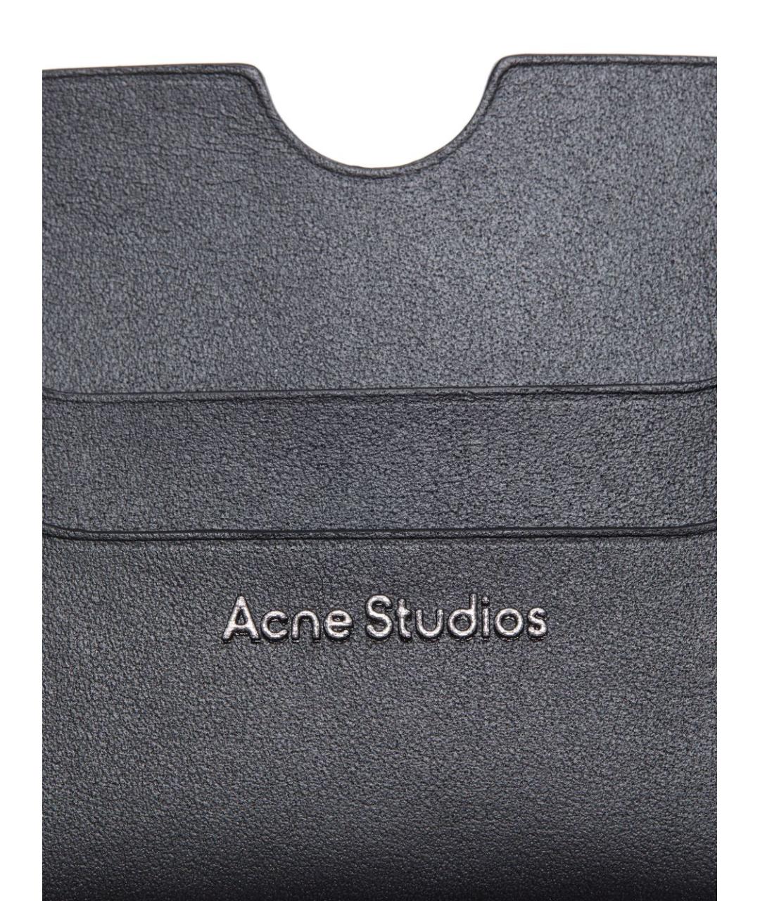 ACNE STUDIOS Черный кожаный кардхолдер, фото 3