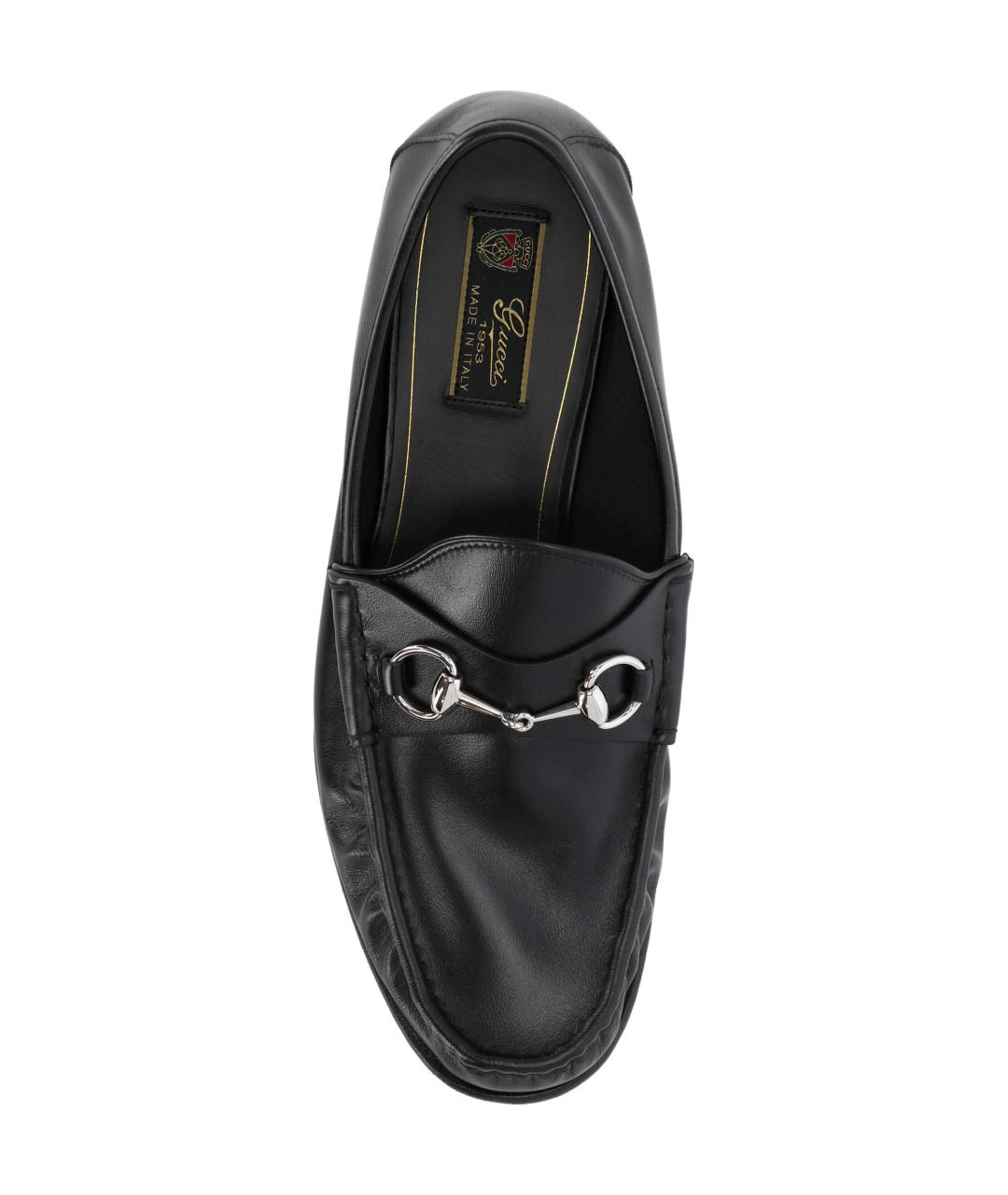 GUCCI Черные кожаные лоферы, фото 4