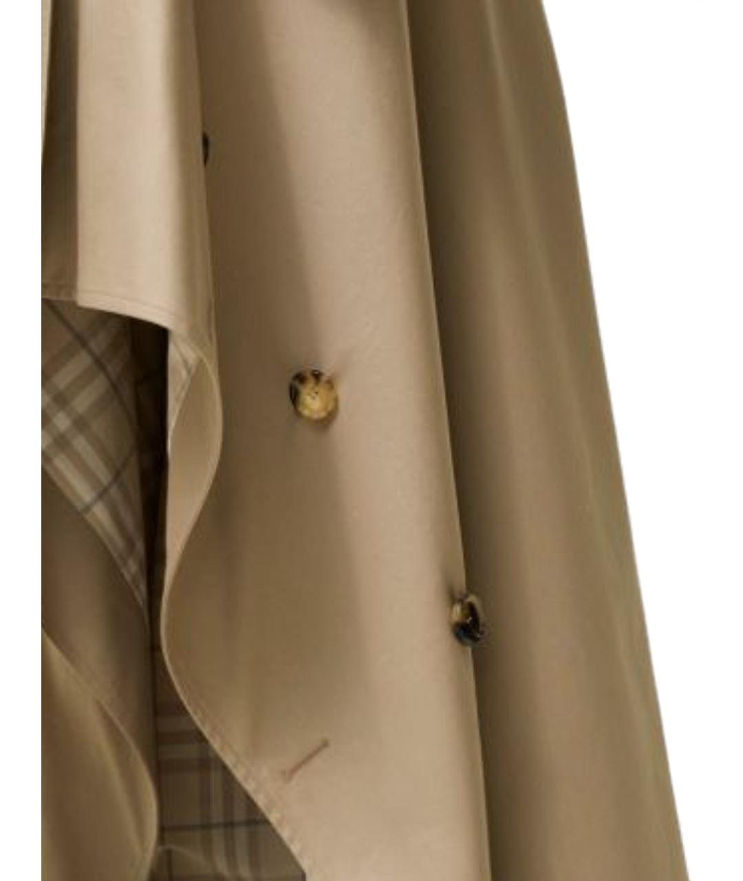 BURBERRY Бежевая хлопковая юбка миди, фото 3