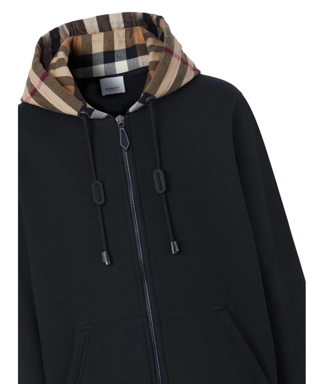 BURBERRY Черная хлопковая куртка, фото 2