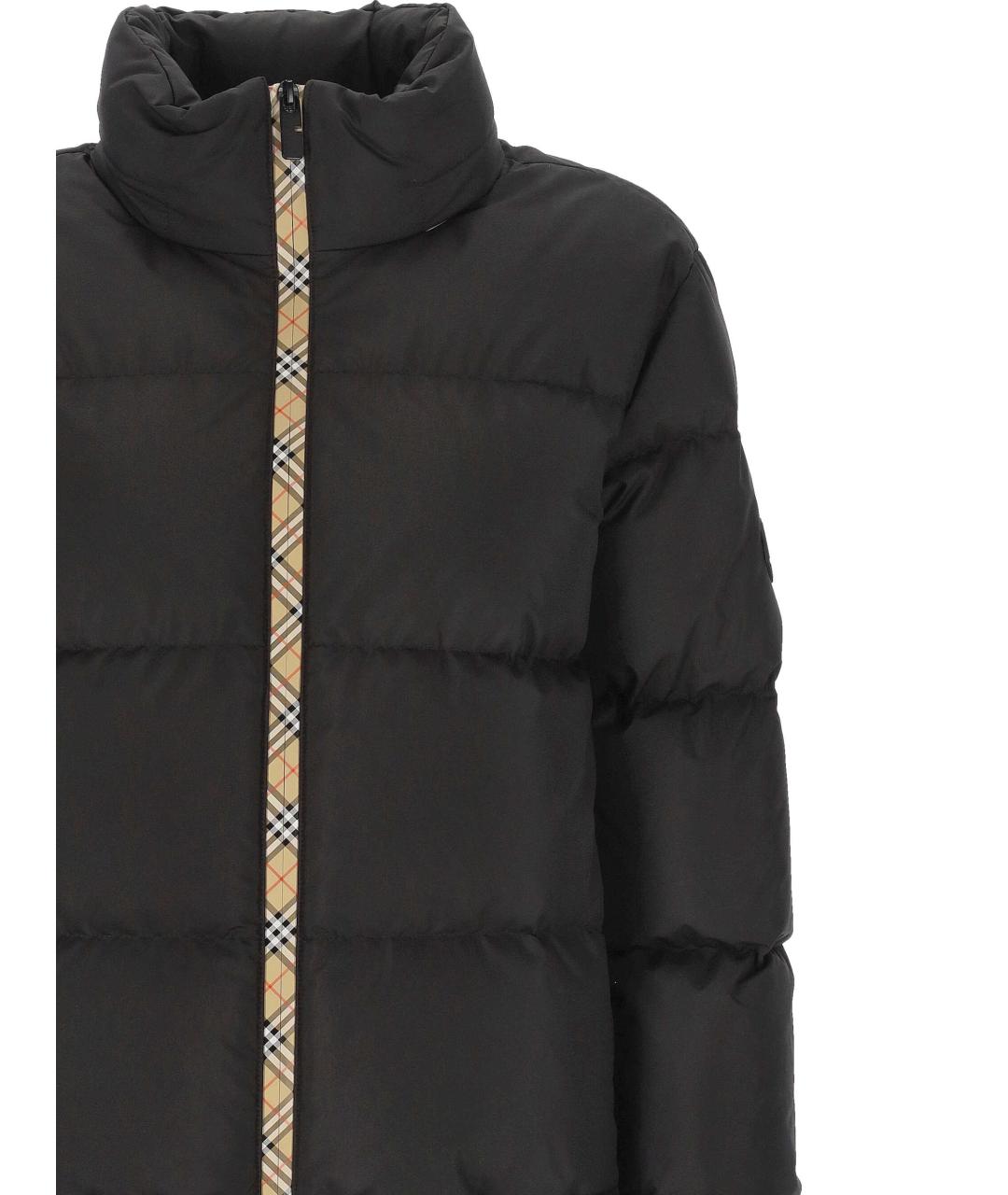 BURBERRY Черный полиэстеровый пуховик, фото 2