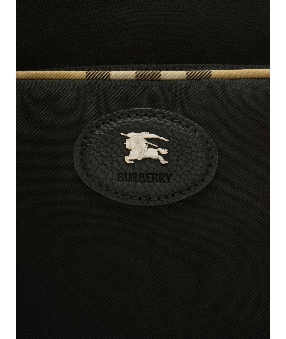 BURBERRY Черный синтетический рюкзак, фото 4