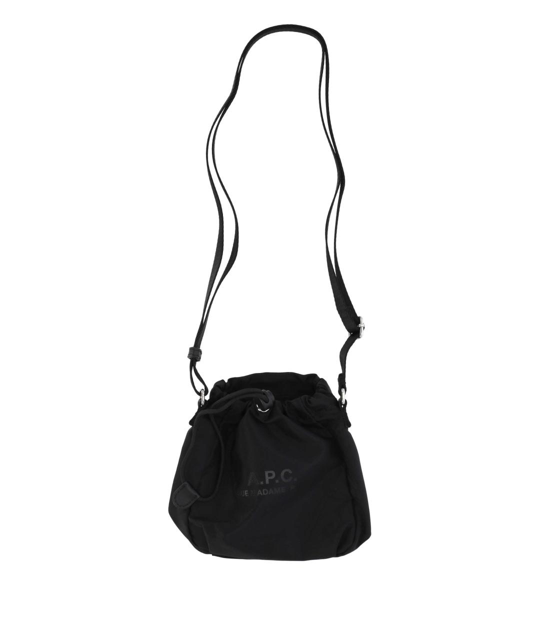 A.P.C. Черная синтетическая сумка тоут, фото 1