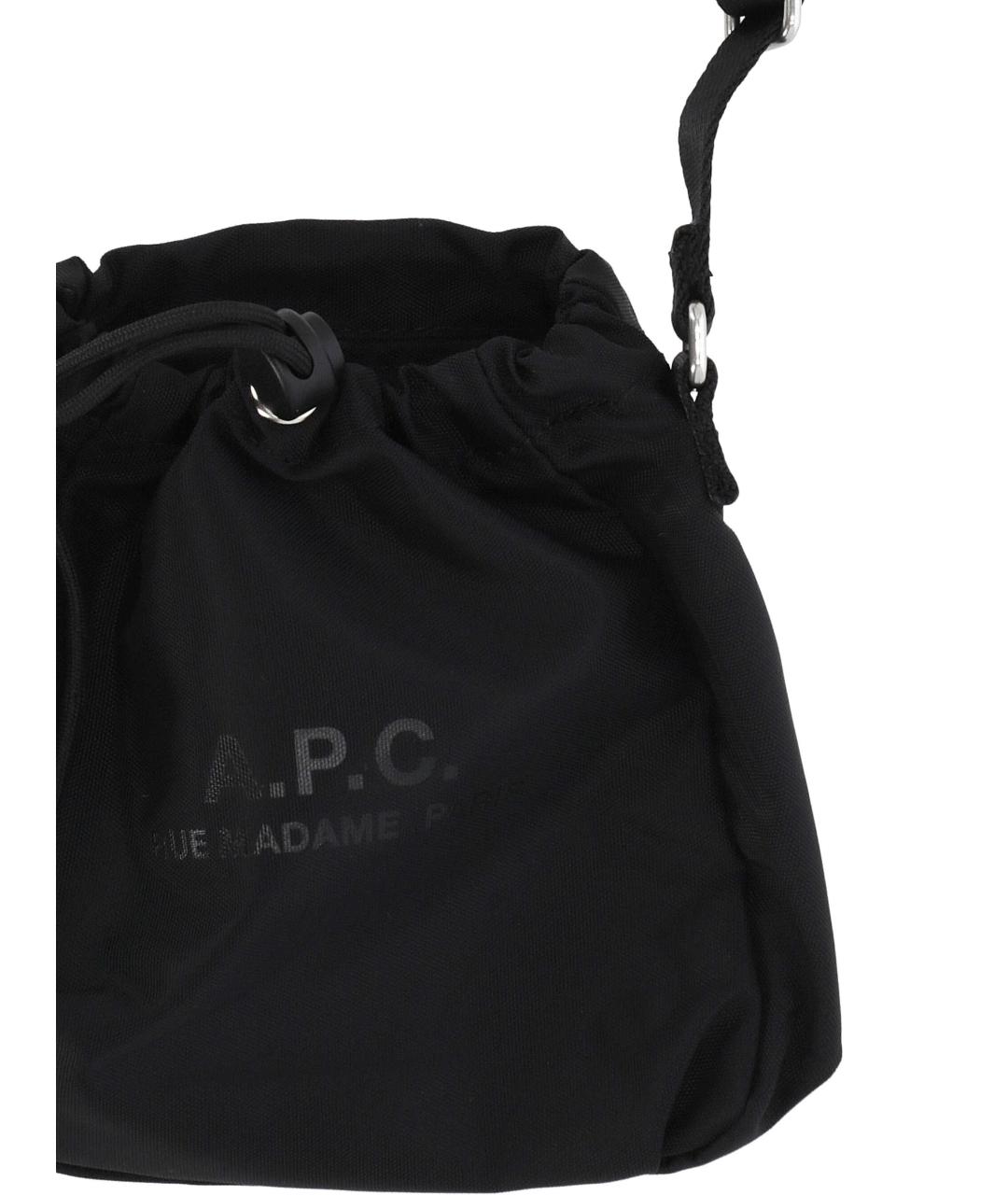 A.P.C. Черная синтетическая сумка тоут, фото 2