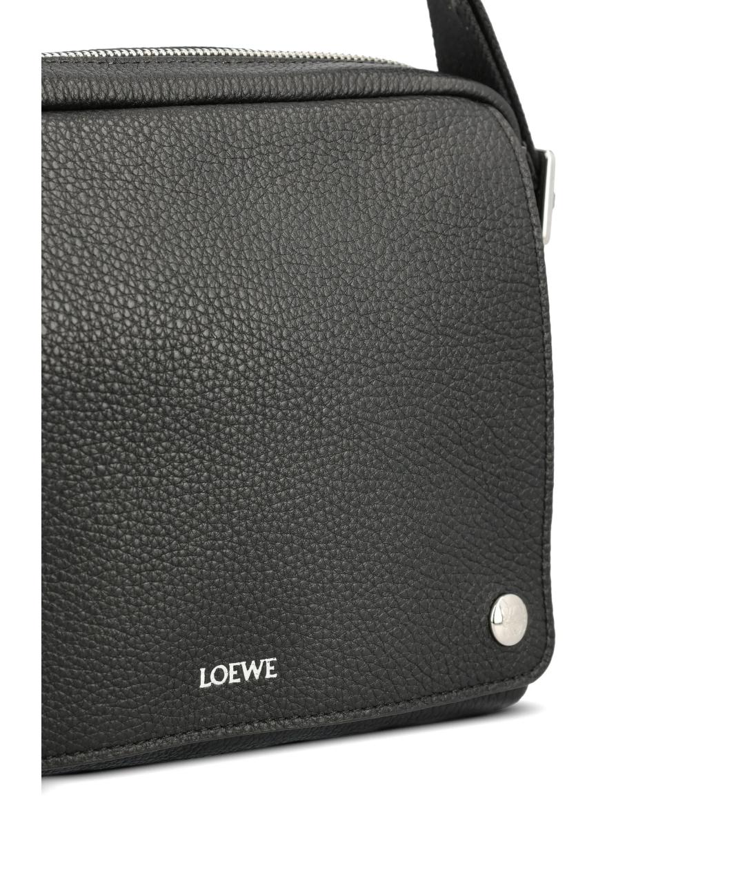 LOEWE Черная кожаная сумка на плечо, фото 4