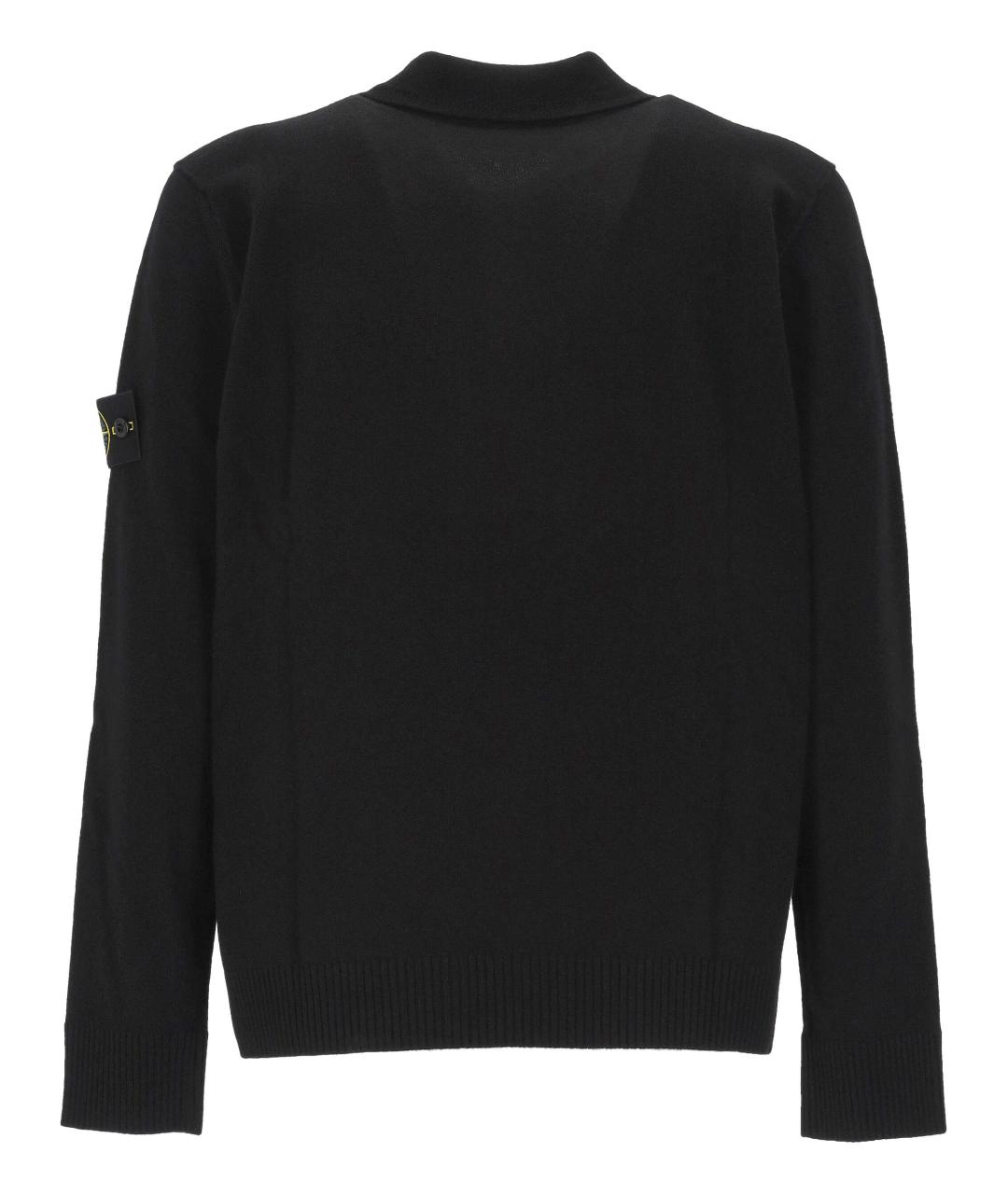 STONE ISLAND Черный шерстяной джемпер / свитер, фото 3