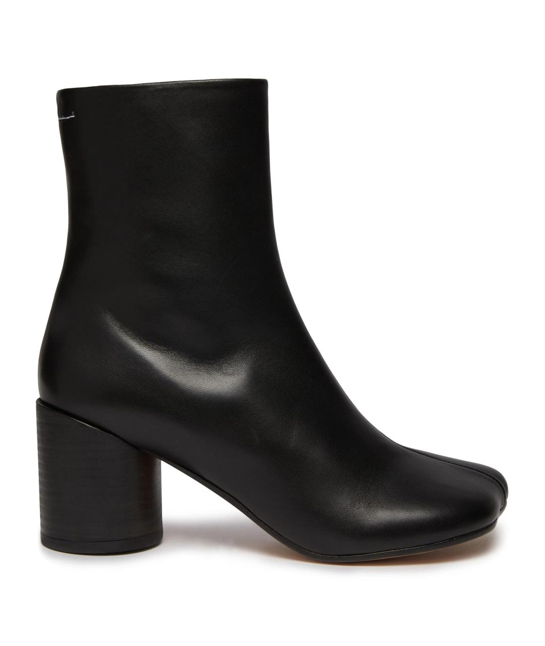 MM6 MAISON MARGIELA Черные кожаные сапоги, фото 1