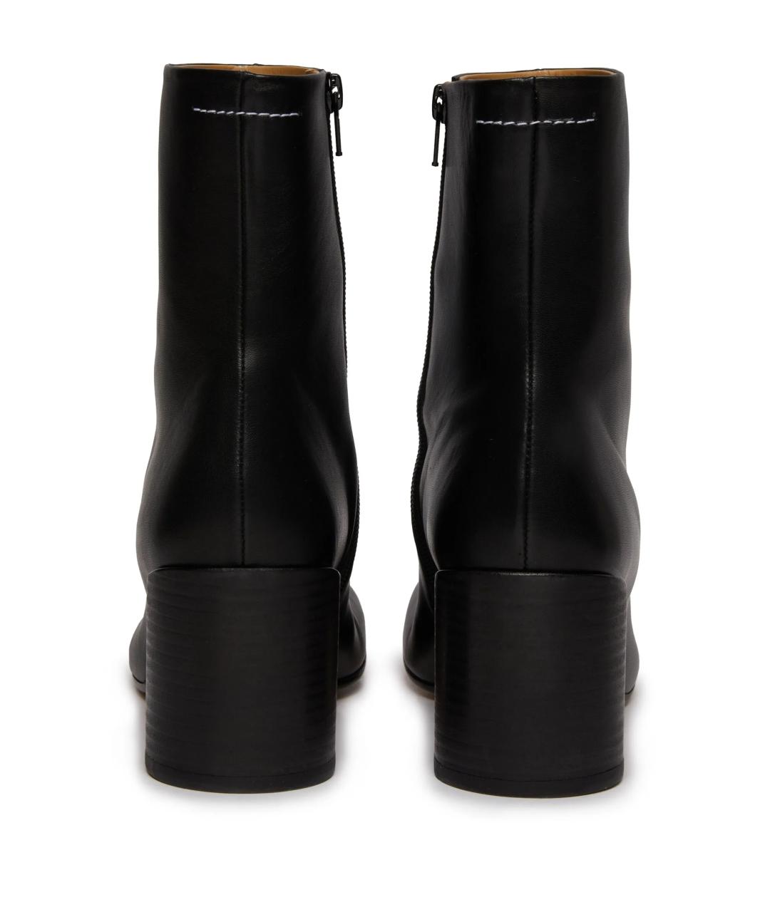 MM6 MAISON MARGIELA Черные кожаные сапоги, фото 3