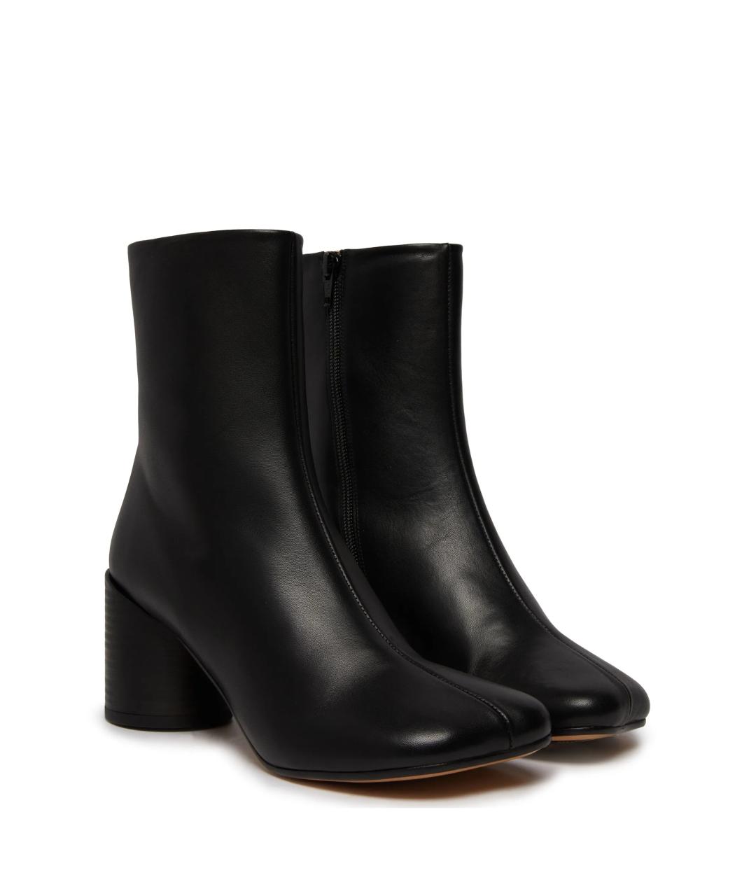 MM6 MAISON MARGIELA Черные кожаные сапоги, фото 2