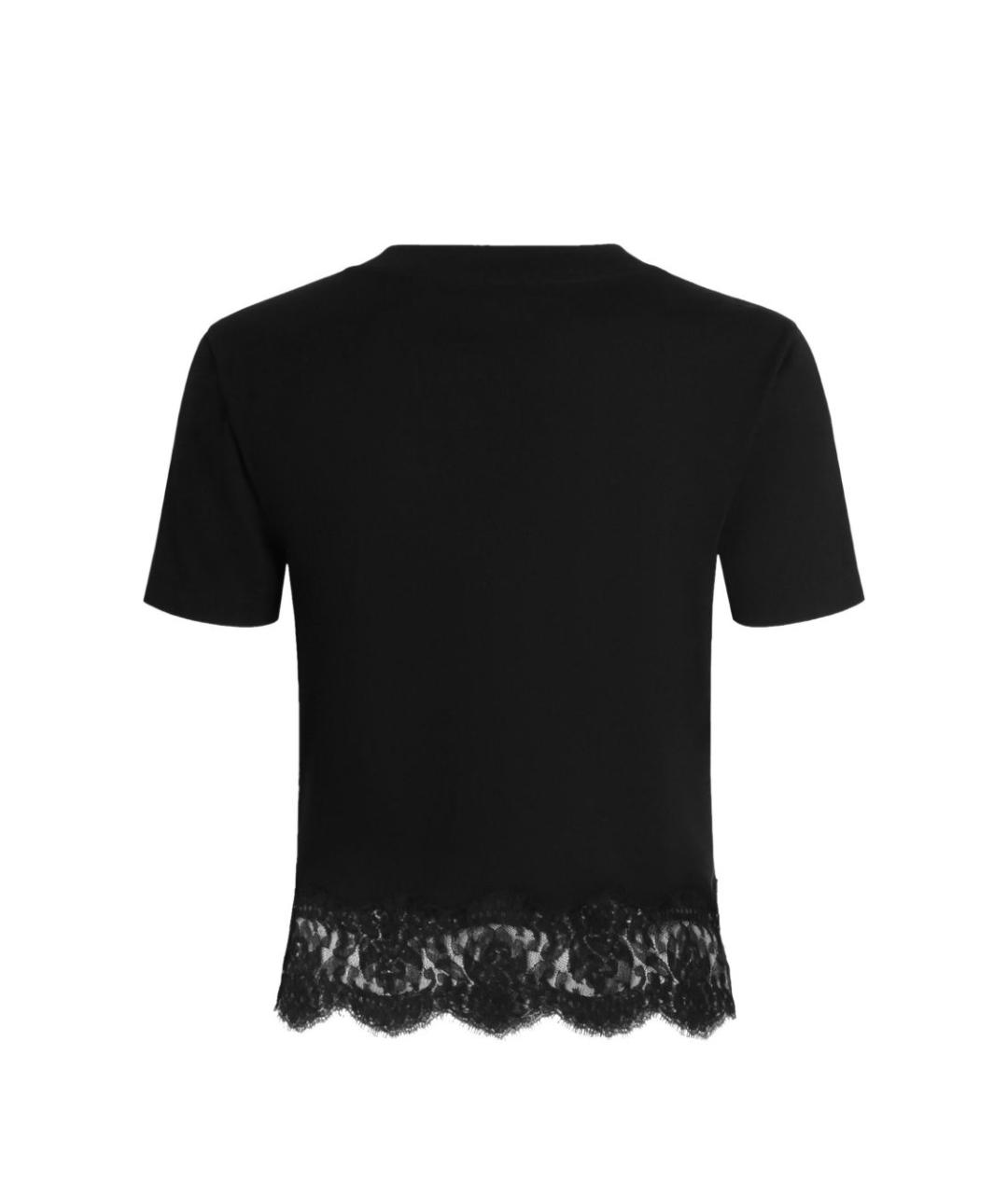 DOLCE&GABBANA Черная хлопковая футболка, фото 3