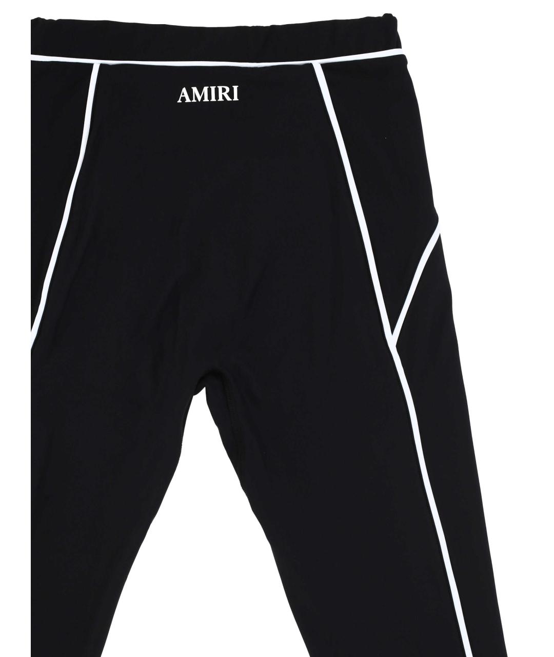 AMIRI Черные полиэстеровые леггинсы и велосипедки, фото 3