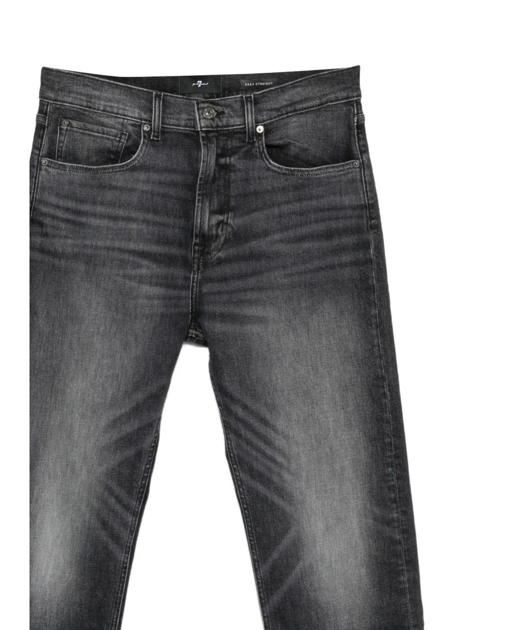 7 FOR ALL MANKIND Темно-синие хлопко-эластановые прямые джинсы, фото 2