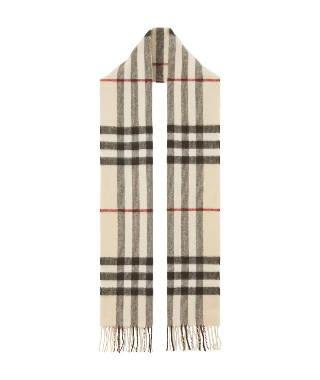 BURBERRY Бежевый кашемировый шарф, фото 2