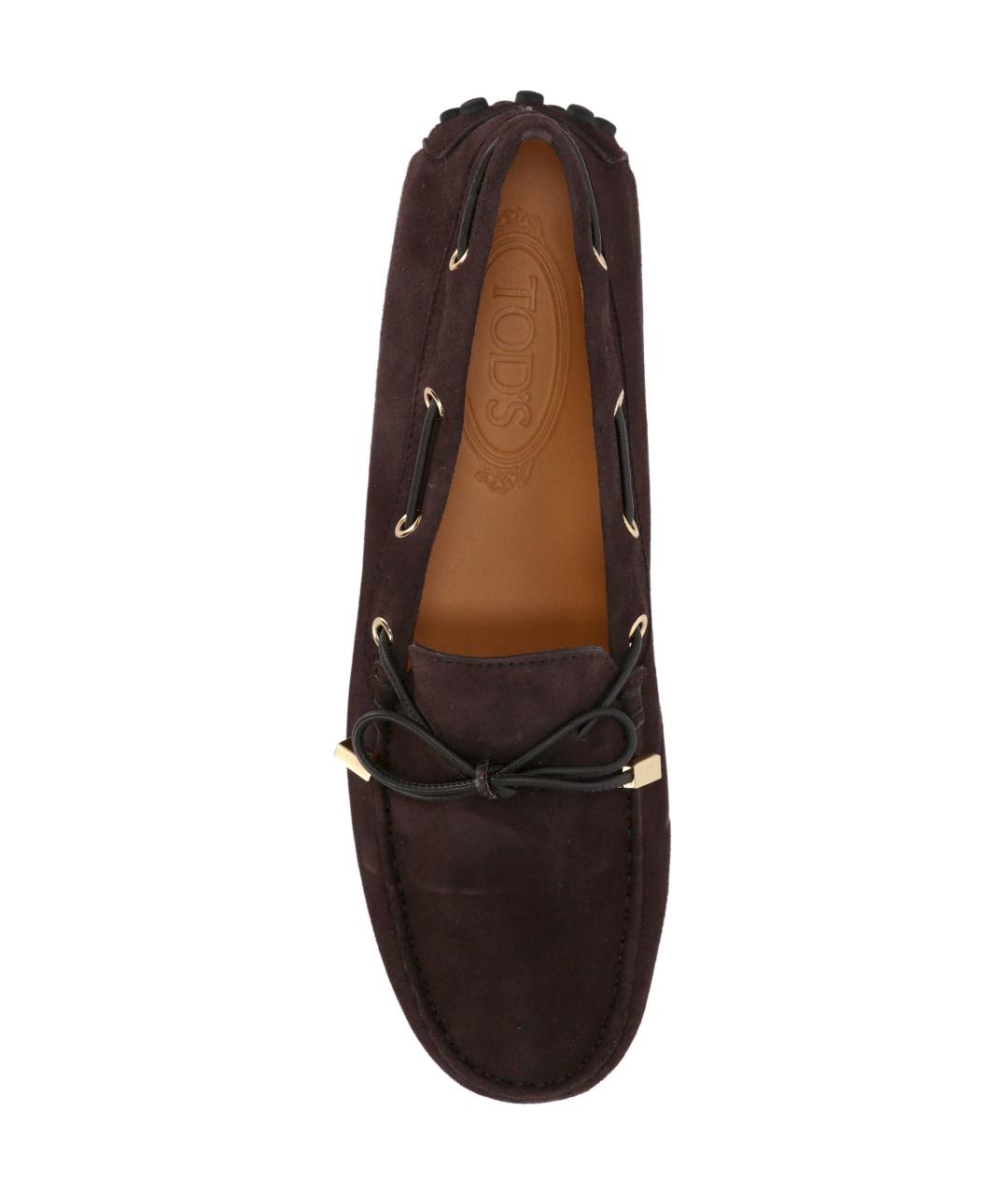 TOD'S Коричневые кожаные лоферы, фото 4