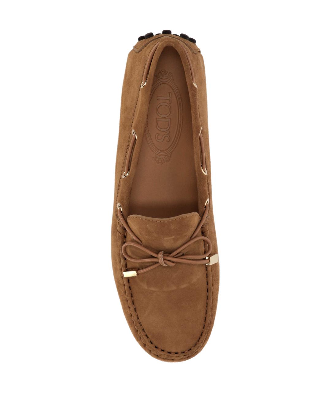 TOD'S Коричневые замшевые лоферы, фото 4