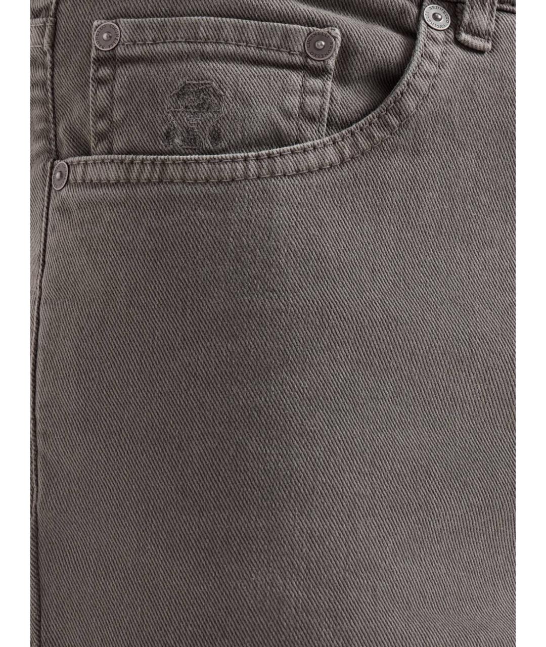 BRUNELLO CUCINELLI Мульти хлопковые джинсы, фото 3