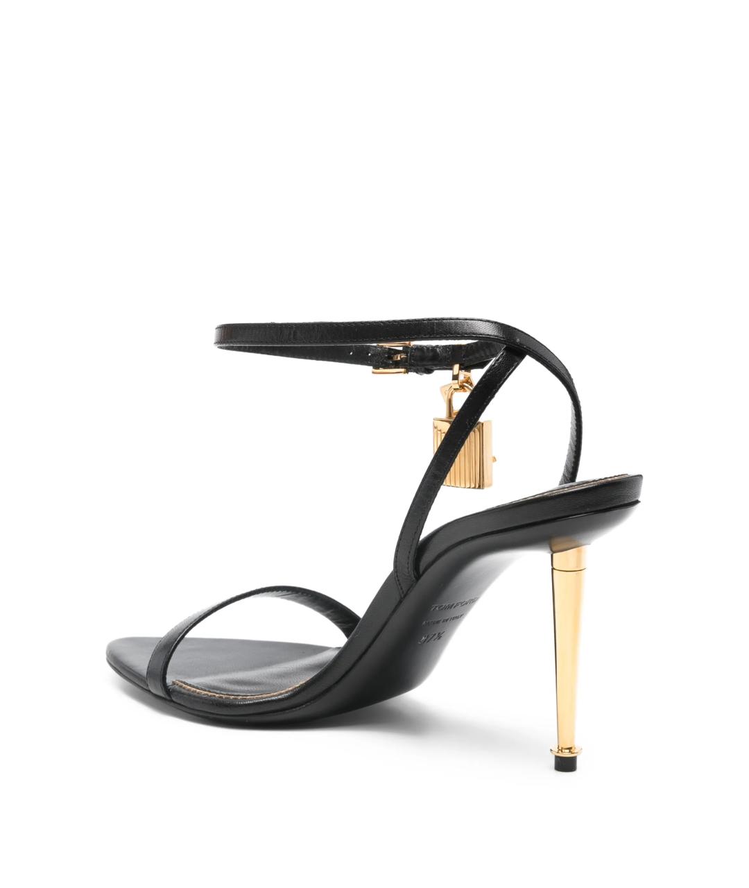 TOM FORD Черные кожаные босоножки, фото 3