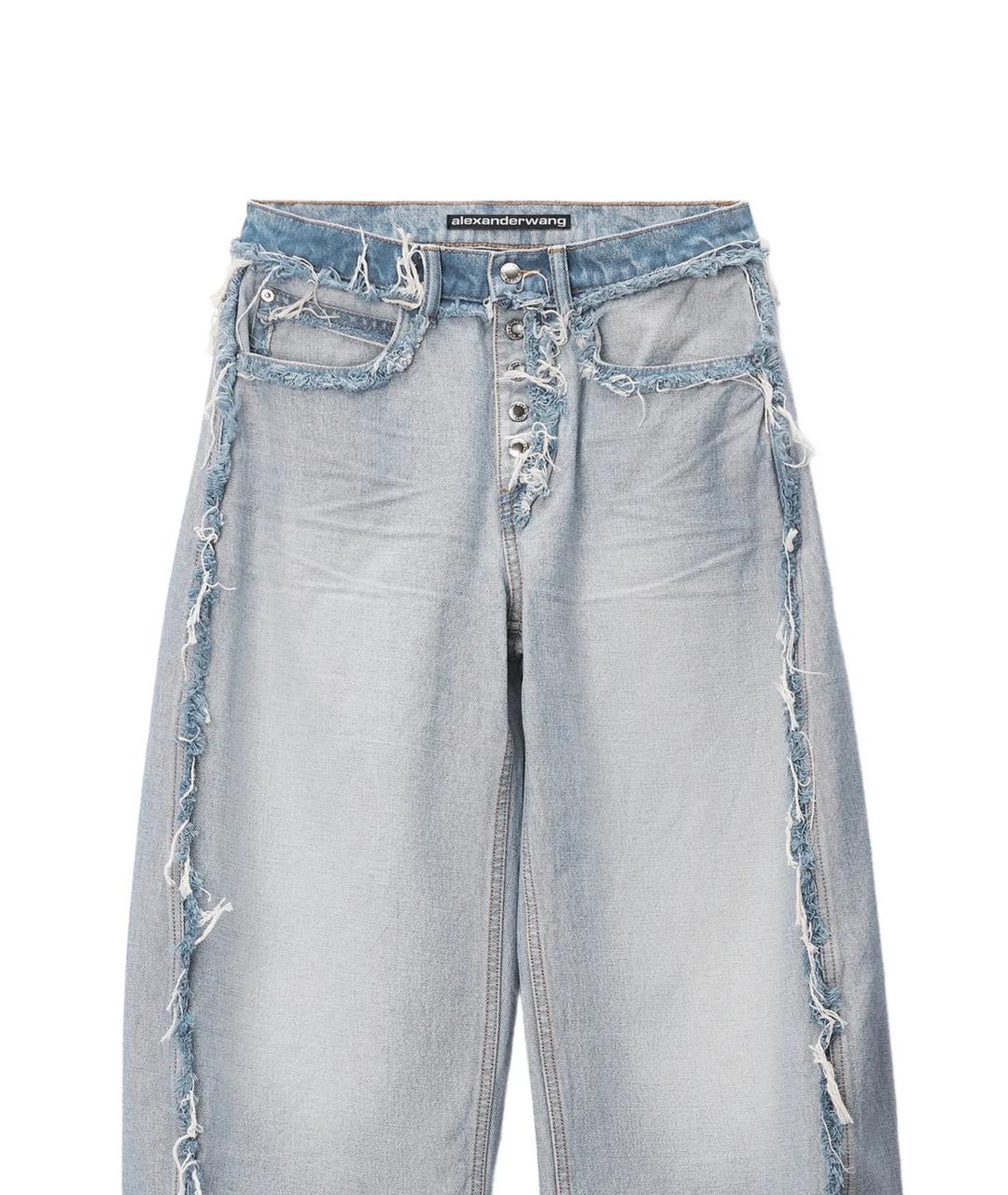 ALEXANDER WANG Голубые хлопковые прямые джинсы, фото 2