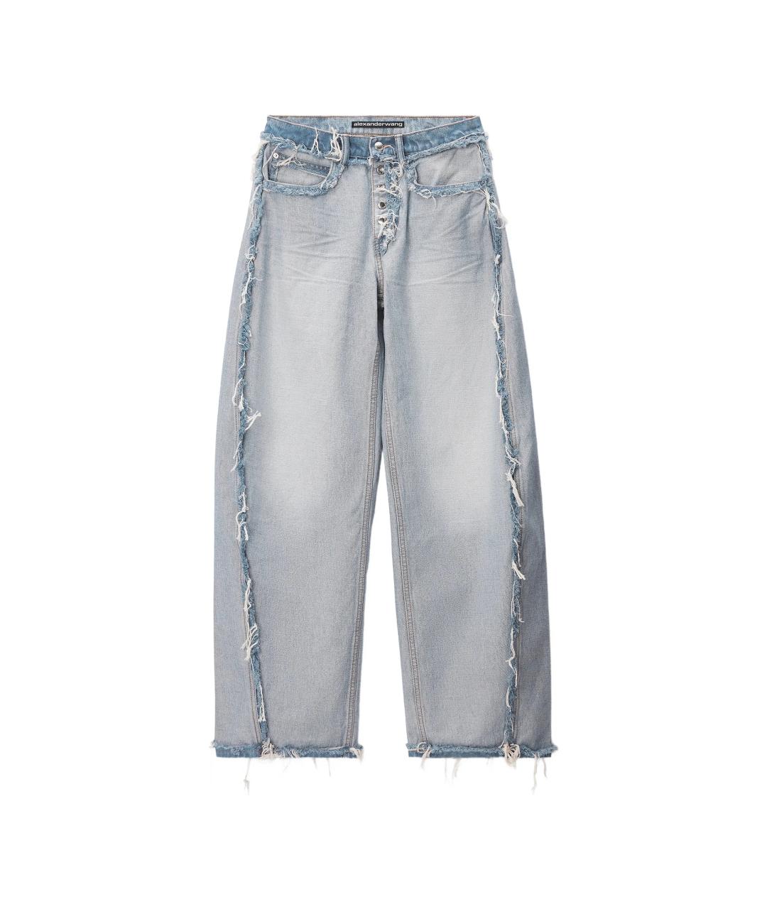 ALEXANDER WANG Голубые хлопковые прямые джинсы, фото 1
