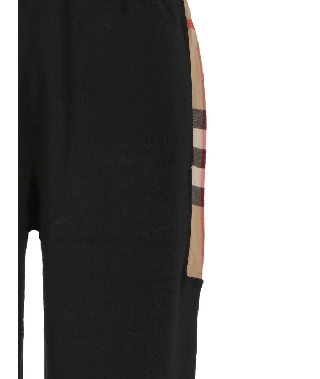 BURBERRY Черные хлопковые повседневные брюки, фото 2