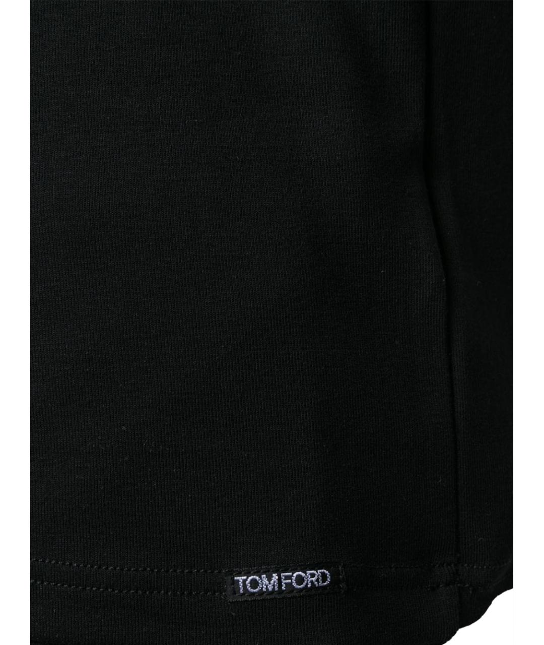 TOM FORD Черная хлопковая футболка, фото 2