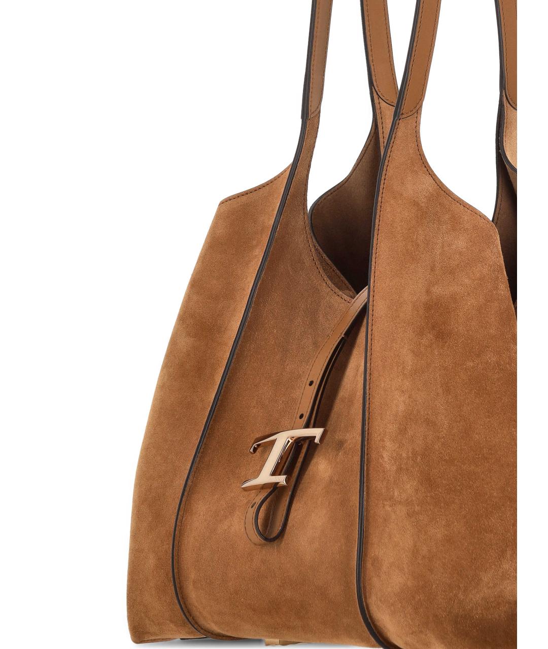TOD'S Коричневая замшевая сумка тоут, фото 4