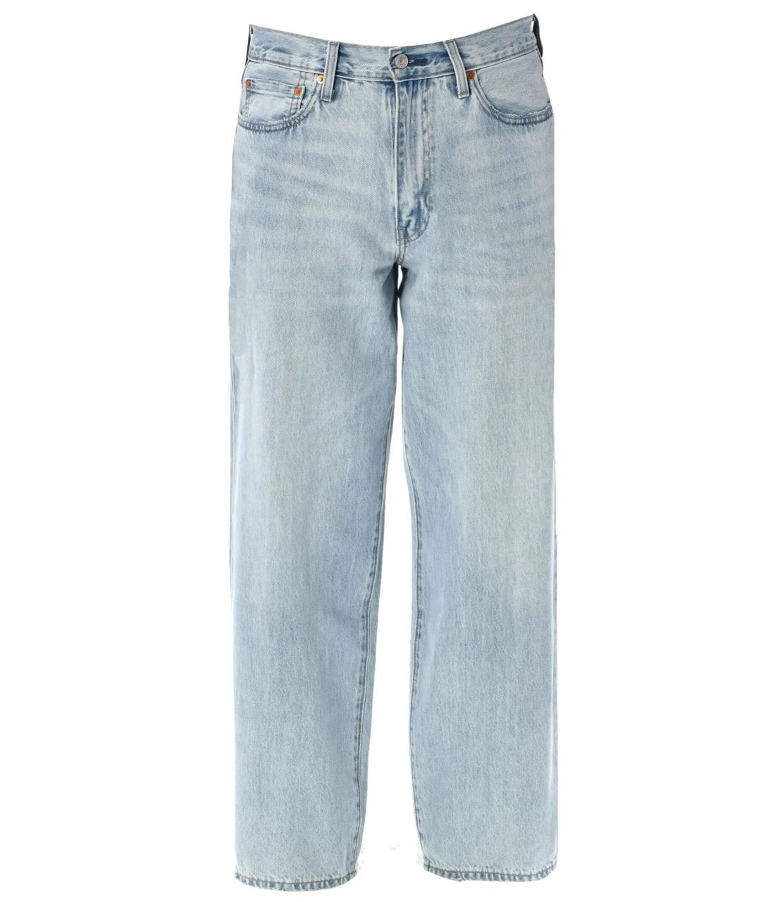 LEVI'S Голубые хлопковые прямые джинсы, фото 1