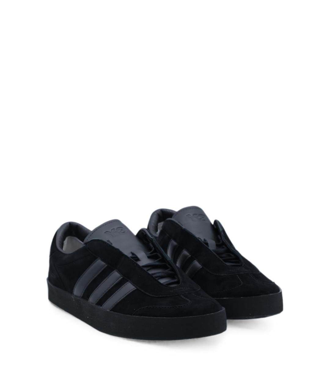 Y-3 Черные кожаные кеды, фото 2