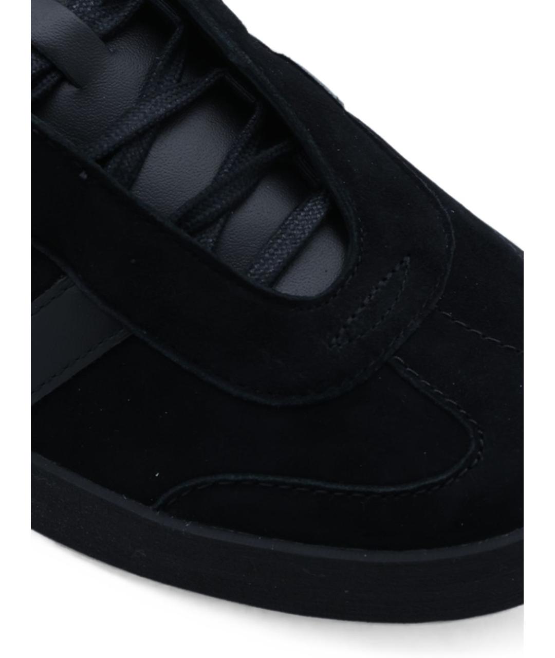 Y-3 Черные кожаные кеды, фото 4