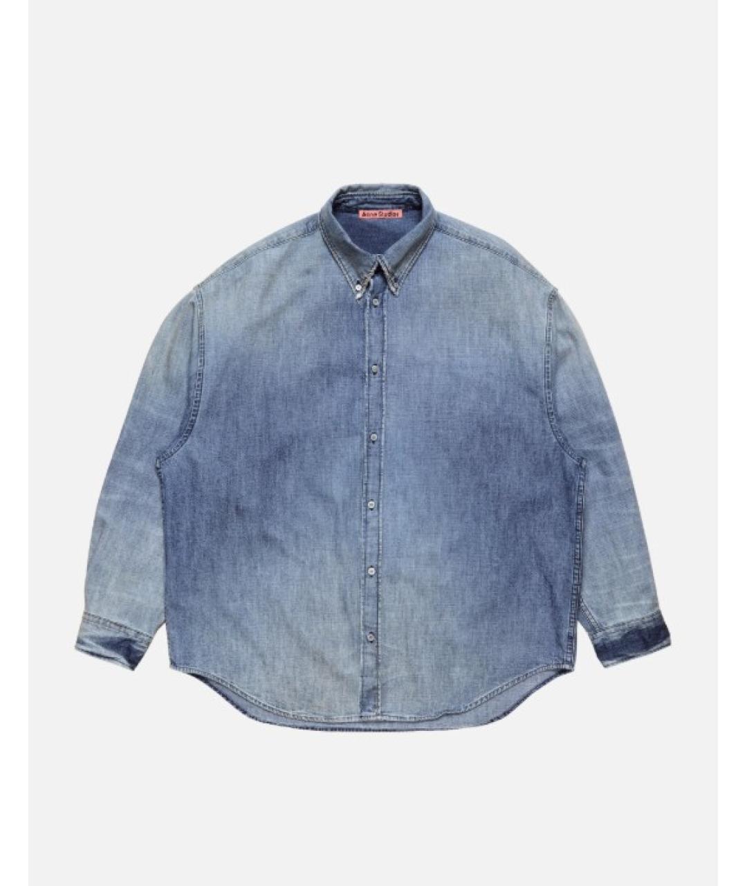 ACNE STUDIOS Синяя хлопковая кэжуал рубашка, фото 1