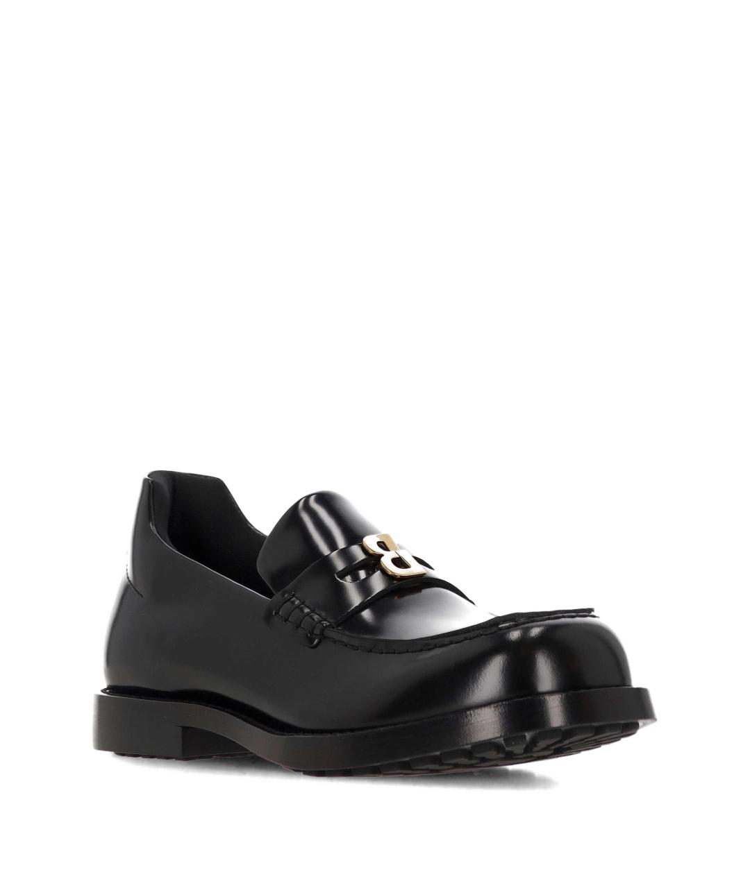 BALENCIAGA Черные кожаные лоферы, фото 2