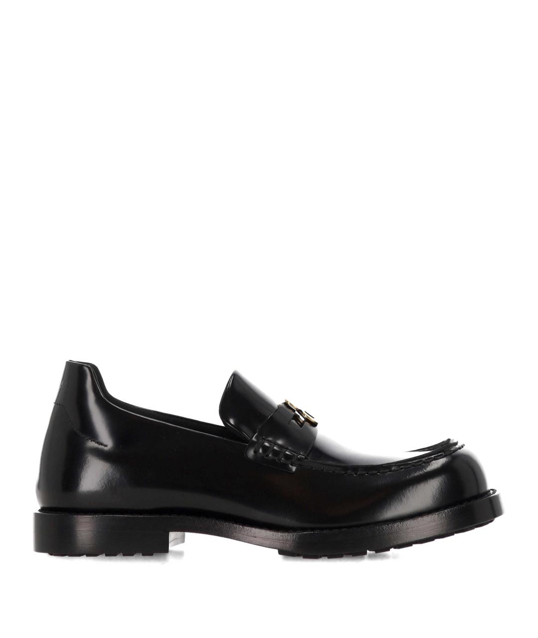BALENCIAGA Черные кожаные лоферы, фото 1