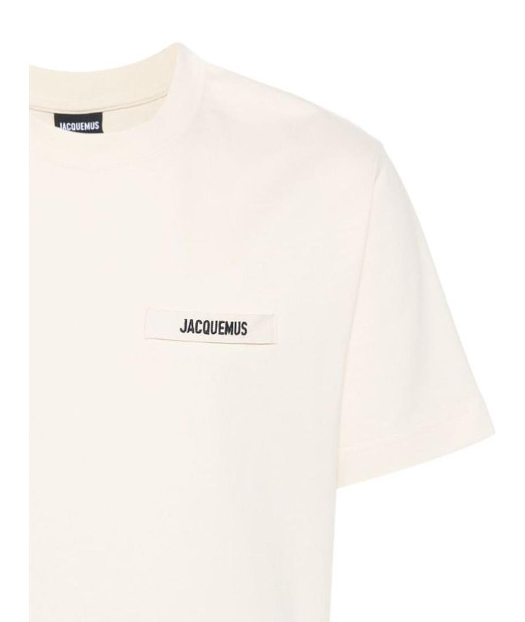 JACQUEMUS Белая хлопковая футболка, фото 2