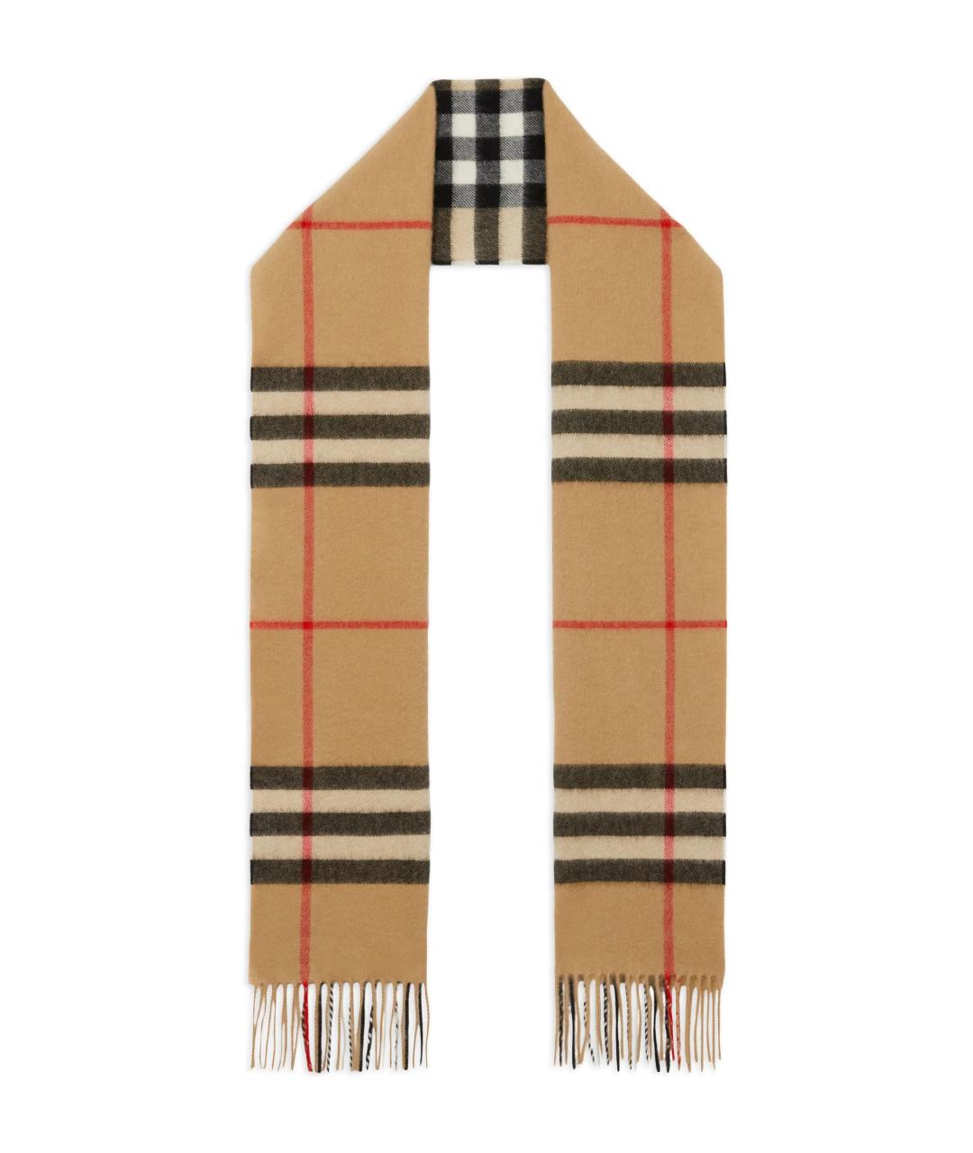 BURBERRY Бежевый кашемировый шарф, фото 3