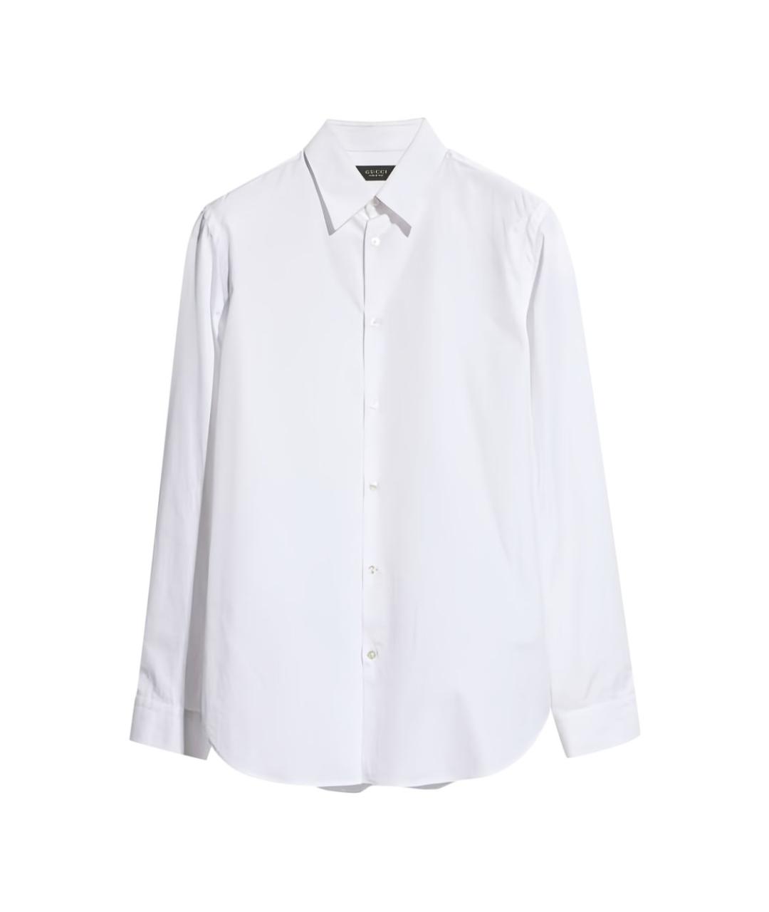 GUCCI Белая хлопковая классическая рубашка, фото 1